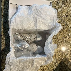 Marc Defang silver flat designer shoe size toddler 12